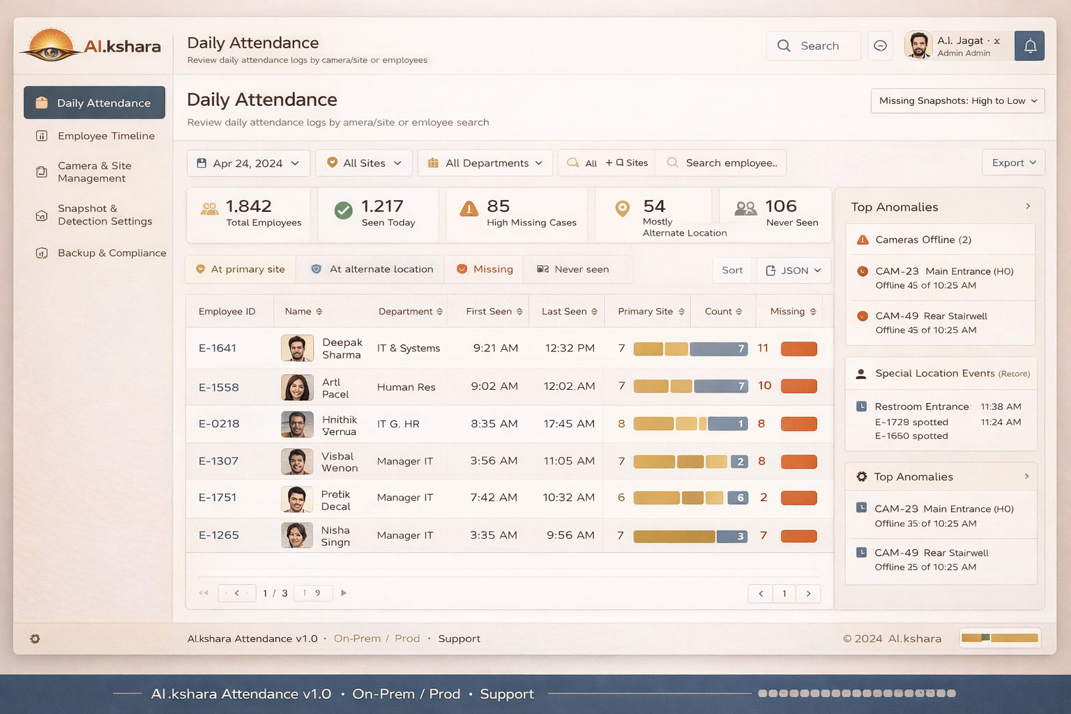 Daily Attendance Dashboard